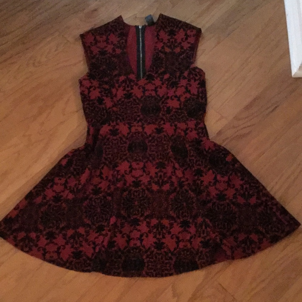 Red and black lace dress:)